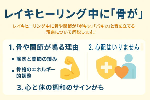 レイキヒーリング中に「骨が鳴る」2