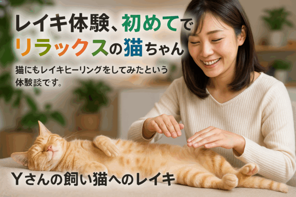 レイキ体験、初めてでもリラックスの猫ちゃん